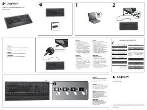 Manuale Logitech K740 Tastiera