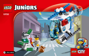 Manual Lego set 10720 Juniors Police helicopter chase