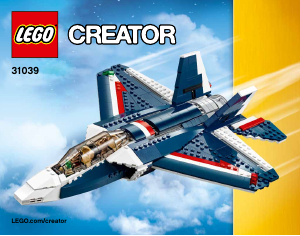 Instrukcja Lego set 31039 Creator Błękitny odrzutowiec
