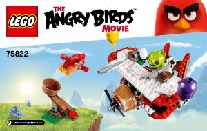 Mode d’emploi Lego set 75822 Angry Birds L'attaque en avion du cochon