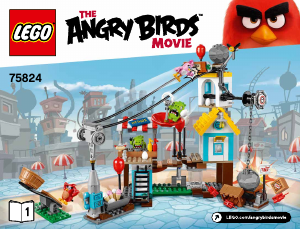 Manual Lego set 75824 Angry Birds Pig city teardown