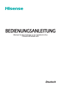 Bedienungsanleitung Hisense 43AE7000F LED fernseher