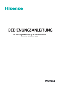 Bedienungsanleitung Hisense 75AE7000F LED fernseher
