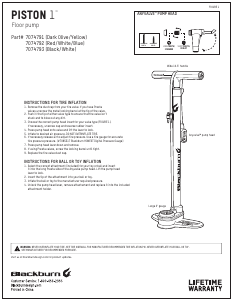 Handleiding Blackburn Piston 1 Fietspomp