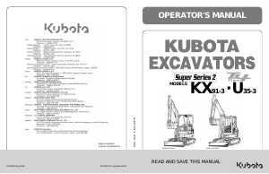Handleiding Kubota KX91-3 Graafmachine
