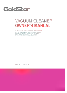 Manual Goldstar V-982CE Vacuum Cleaner