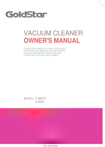 Manual Goldstar V-982TE Vacuum Cleaner