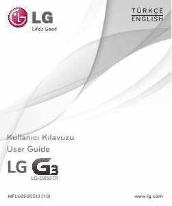 Kullanım kılavuzu LG D855TR Cep telefonu