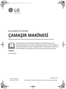 Kullanım kılavuzu LG F4R3VYW3WE Çamaşır makinesi