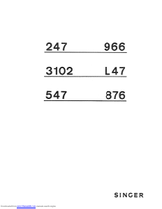Handleiding Singer 547 Naaimachine