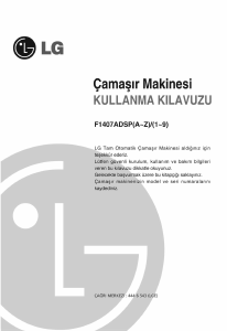 Kullanım kılavuzu LG F1407ADSPE Çamaşır makinesi