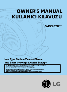 Kullanım kılavuzu LG V-KC702HT Elektrikli süpürge