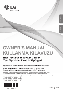 Kullanım kılavuzu LG VC2020NNTR Elektrikli süpürge