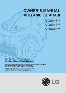 Kullanım kılavuzu LG VC4920NHTQR Elektrikli süpürge