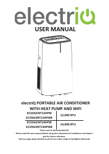 Manual ElectriQ EcoSilent14HPW Air Conditioner