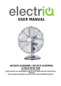 Handleiding ElectriQ DF12CP Ventilator