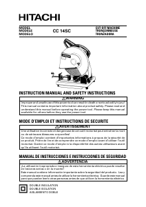 Mode d’emploi Hitachi CC 14SC Tronçonneuse à métaux