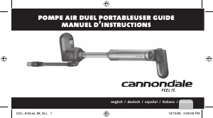 Mode d’emploi Cannondale Air Duel Pompe vélo