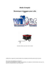 Mode d’emploi Wiltec 61971 Remorque à vélo