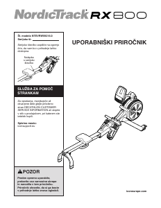 Priročnik NordicTrack RX800 Naprava za veslanje