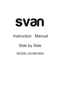 Manual de uso Svan SVAM189X Frigorífico combinado