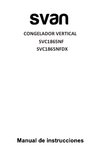 Manual de uso Svan SVC1865NFDX Congelador