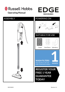Manual Russell Hobbs RHCHS2001 Edge Vacuum Cleaner