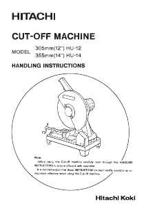 Handleiding Hitachi HU-14 Metaalafkortzaag