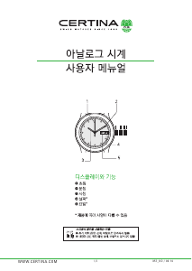 사용 설명서 Certina Heritage C038.407.18.047.00 DS Powermatic 80 시계