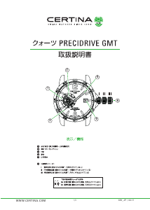 説明書 Certina Sport C034.455.16.050.00 DS Podium GMT 時計