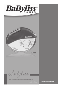 Návod BaByliss G285E Ladyliss Epilátor