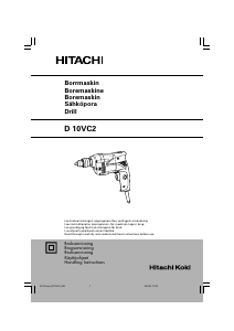 Bruksanvisning Hitachi D 10VC2 Slagdrill
