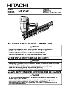 Handleiding Hitachi NR 90AC Spijkerpistool