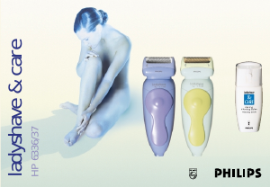 Manual Philips HP6336 Ladyshave & Care Máquina barbear