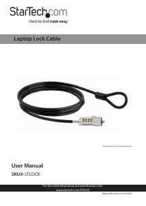 Manual StarTech LTLOCK Security Cable Lock