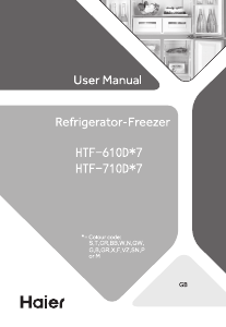 Handleiding Haier HRF-629AF6 Koel-vries combinatie