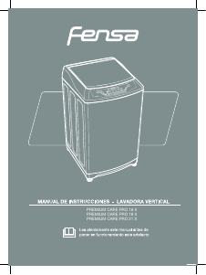 Manual de uso Fensa Premium Care Pro 16 X Lavadora