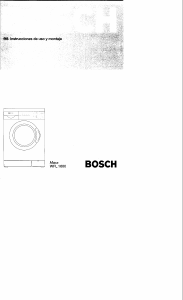 Manual de uso Bosch WFL1600EE Lavadora