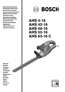 Kullanım kılavuzu Bosch AHS 48-16 Çalı makası