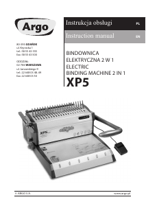 Handleiding Argo XP5 Inbindmachine