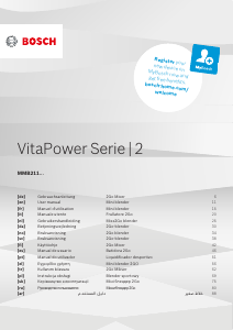 Bruksanvisning Bosch MMB2111T VitaPower Hurtigmikser