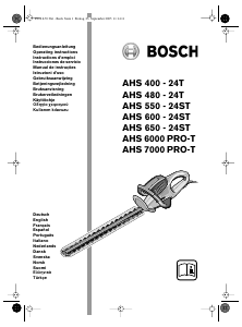 Εγχειρίδιο Bosch AHS 400-24T Εργαλείο κουρέματος φράχτη