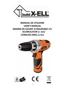Manual BuildXell 647161 Maşină de găurit-înşurubat