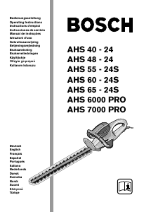Manual Bosch AHS 6000 PRO Corta-sebes
