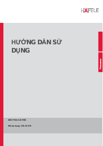 Hướng dẫn sử dụng Häfele 535.43.018 Máy pha cà phê
