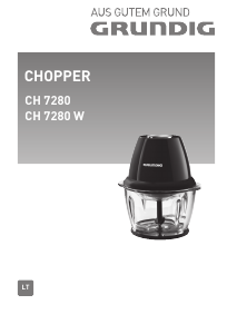 Vadovas Grundig CH 7280 W Smulkintuvas
