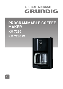 Vadovas Grundig KM 7280 W Kavos aparatas