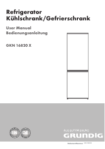 Bedienungsanleitung Grundig GKN 16820 X Kühl-gefrierkombination