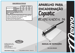 Manual Menno Copiatic Perfurador 54 Encadernadora