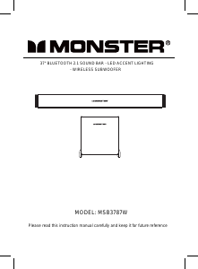 Mode d’emploi Monster MSB3787W Haut-parleur
